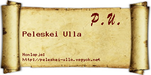 Peleskei Ulla névjegykártya